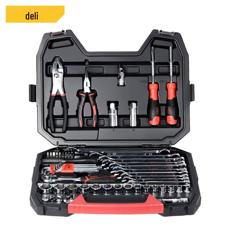 Deli 59-Piece Socket Ratchet Wrench Set CN plug (adapter included)