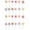 Windmill Topper Cake Paper Cupcake Birthday Pinwheel Decorations Mini Picks Toppersshower Baby Pick Handmade Inserts Craft