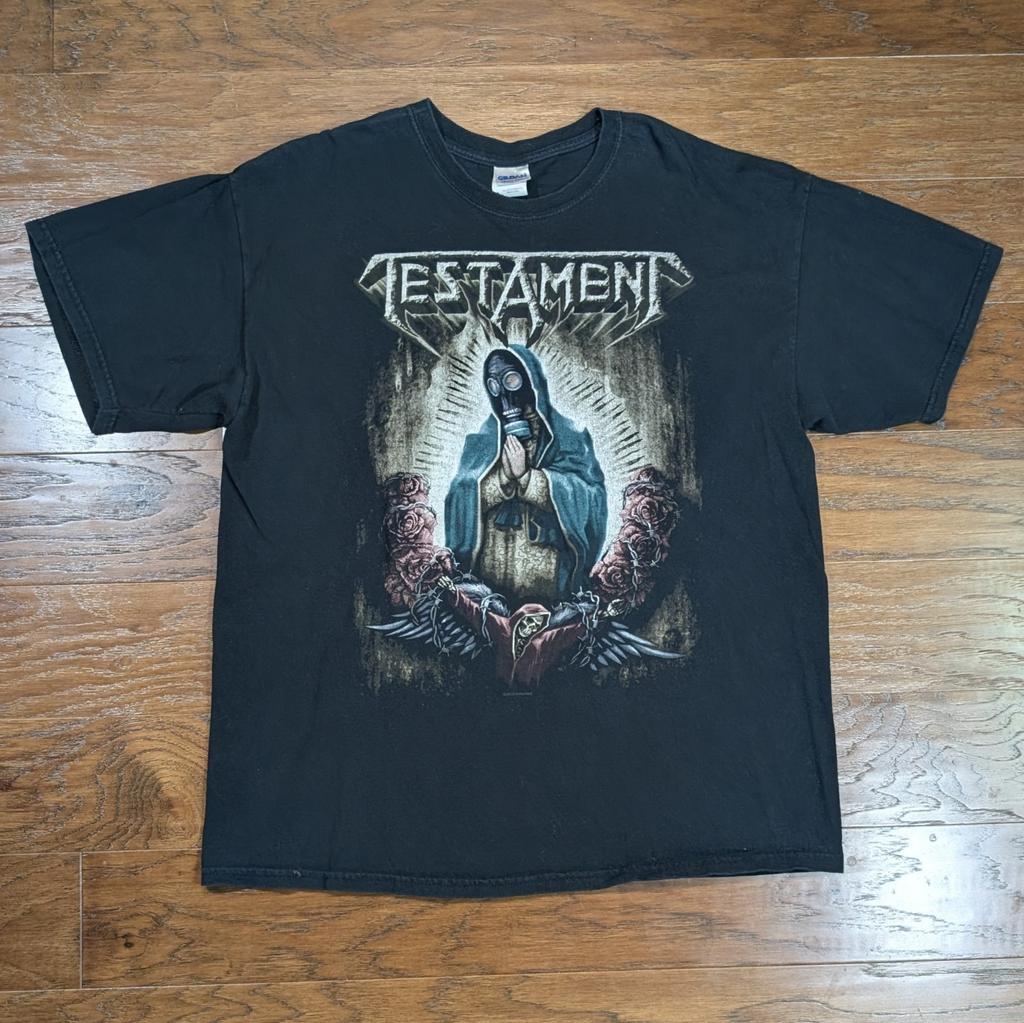 Testament 2010 Thrash Metal Band T-shirt Maat Large (22x29) Zwart
