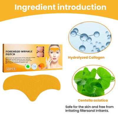 10 pezzi antirughe fronte linea rimozione gel patch rassodante maschera rughe viso cura della pelle adesivi anti-invecchiamento collagene naturale