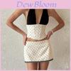 Slim Fit Polka Dot Lace Spliced Halter Top For Summer Streetwear Women