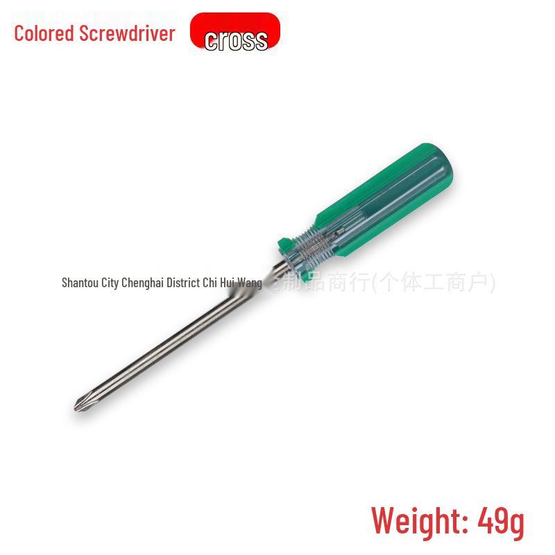 6mm Crystal Screwdriver: Magnetic Phillips & Slotted, Color Strip Design