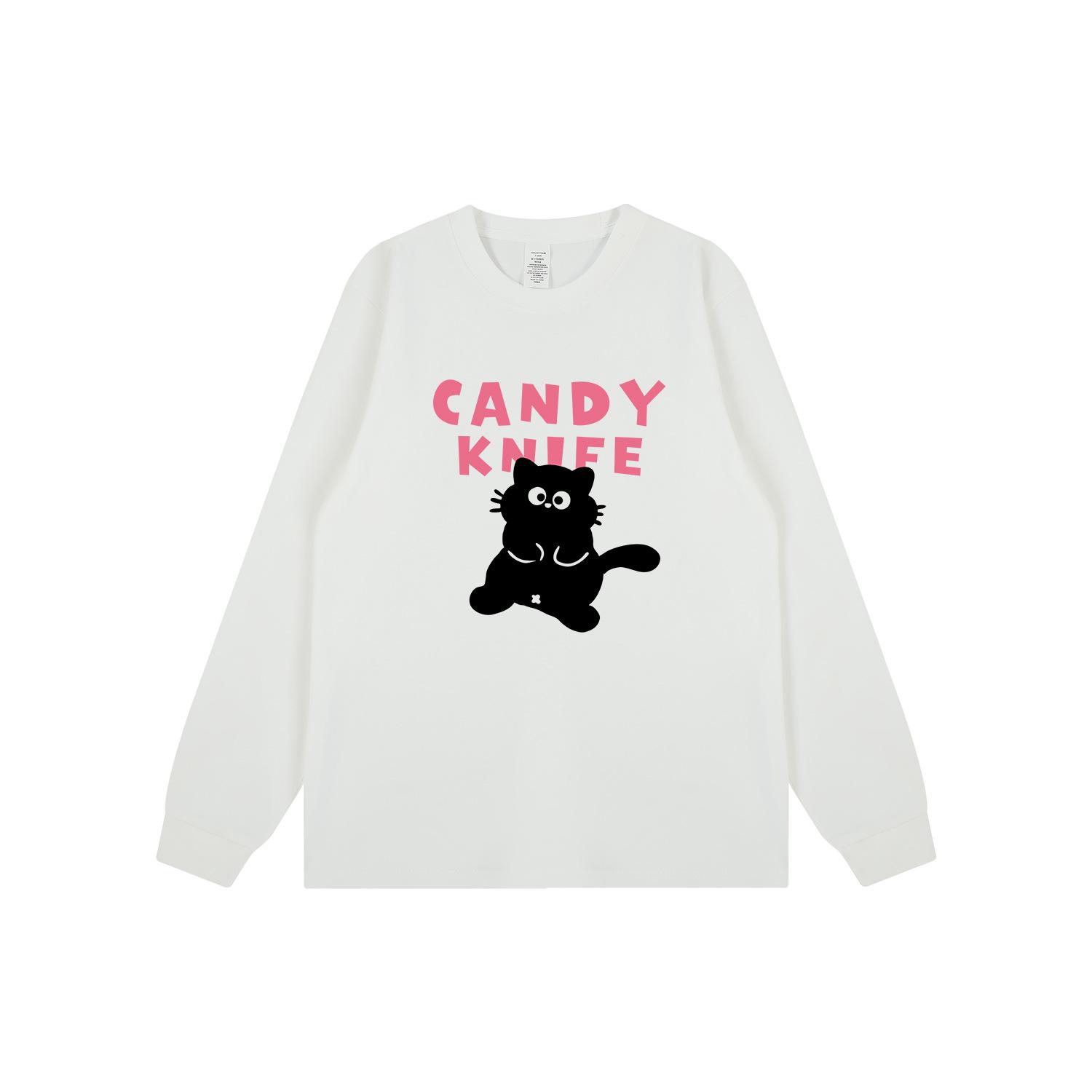 

Мультяшная футболка с длинным рукавом для котенка, омолаживающая, 2024: Трендовый осенне-зимний маст-хэв XL