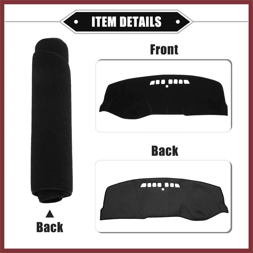 Car Dashboard Cover Mat Compatible for Buick LaCrosse 2005-2008, Protective Polyester Black Center Console Interior Trim Dash Board Mat Replace Parts