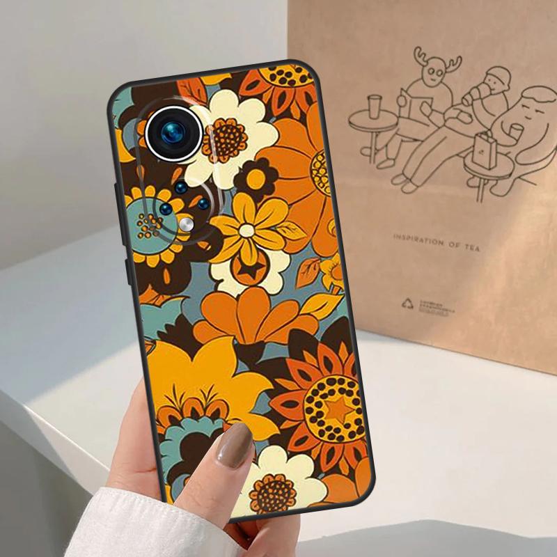 70s hippie Psychedelic floral flowers Case For Honor Magic 5 6 7 Lite 8 Pro Honor 400 200 Pro X9c X9b X9a X8b 50 70 90 Cover