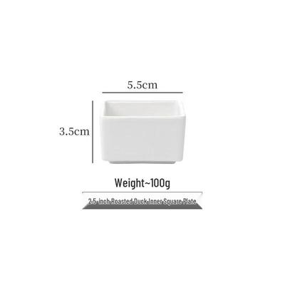 Jinmeili Pure White Ceramic Snack Dish