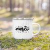 Super Maitre French Printed Mugs Creative Coffee Cups Drinks Water Enamel Camping Cup School Handle Drinkware Gifts for Teacher