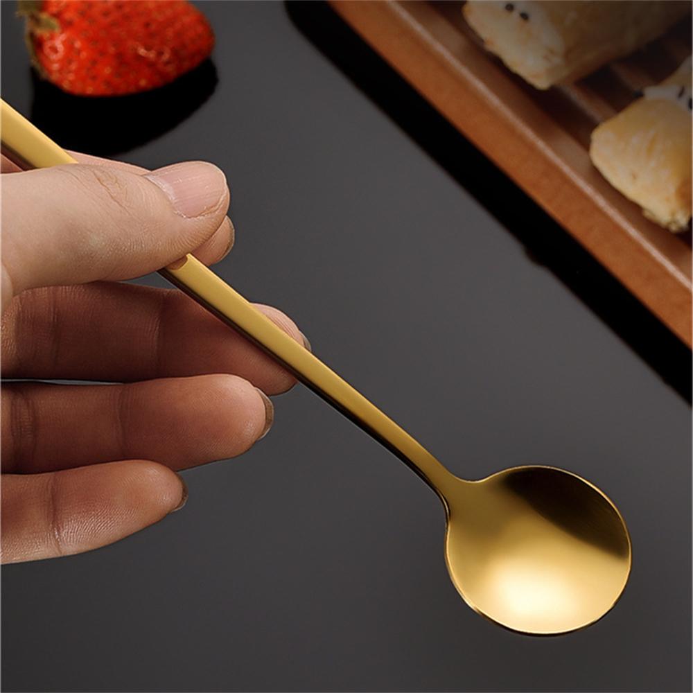Stainless Steel Round Spoon Bird's Nest Tremella Spoon Honey Dessert Wedding Ceremony Mixing Spoon Coffee Spoon