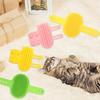 4 PCS Cat Self Groomer for Indoor Cats Silicone Grooming Strap Pad for Cats Adjustable & Soft Cat Massager(Green+Yellow+Pink)