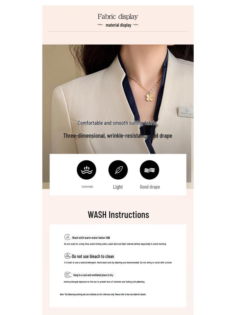 Damen-Profi-Hosenanzug für Empfangs- und Clubhausarbeit: Elegante Herbst-/Frühlingsuniform