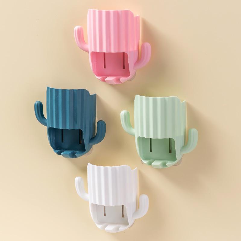 Cactus Suction Cup Wall-Mounted Toothbrush Holder