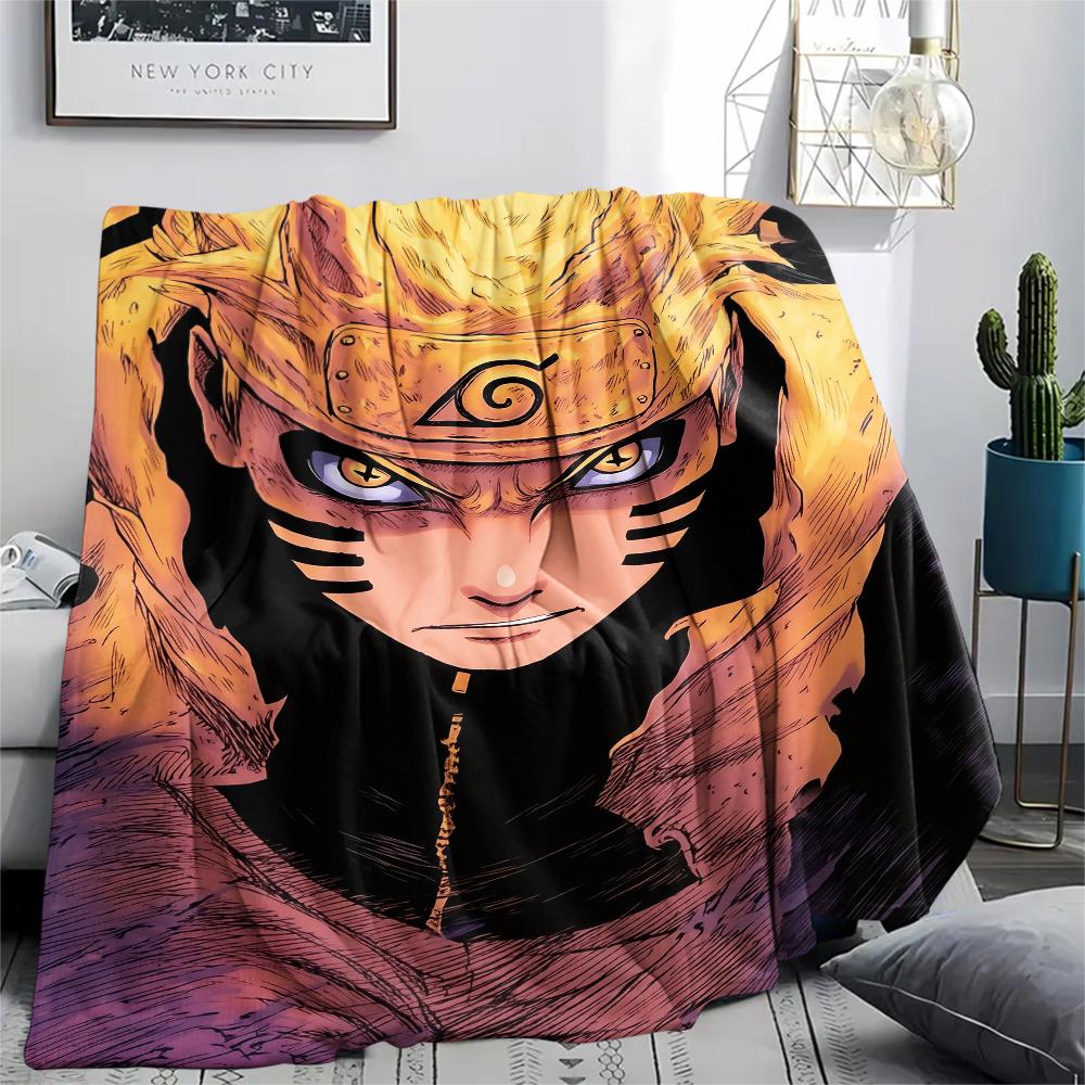 Coperta in Flanella con Motivo Naruto Uzumaki, Alta Qualità, Confortevole per Tutte le Stagioni, Decorazione per la Casa, Calore e Comfort, Perfetta per Regali.