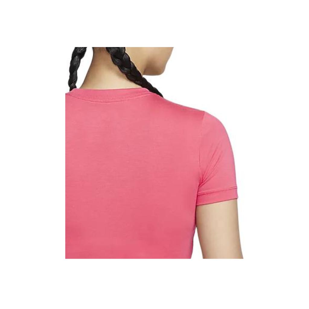 Nike Sportswear Essentials Series Logo Slim Fit Short Sleeve T-Shirt Women Tops Purple Pink FB2874-629