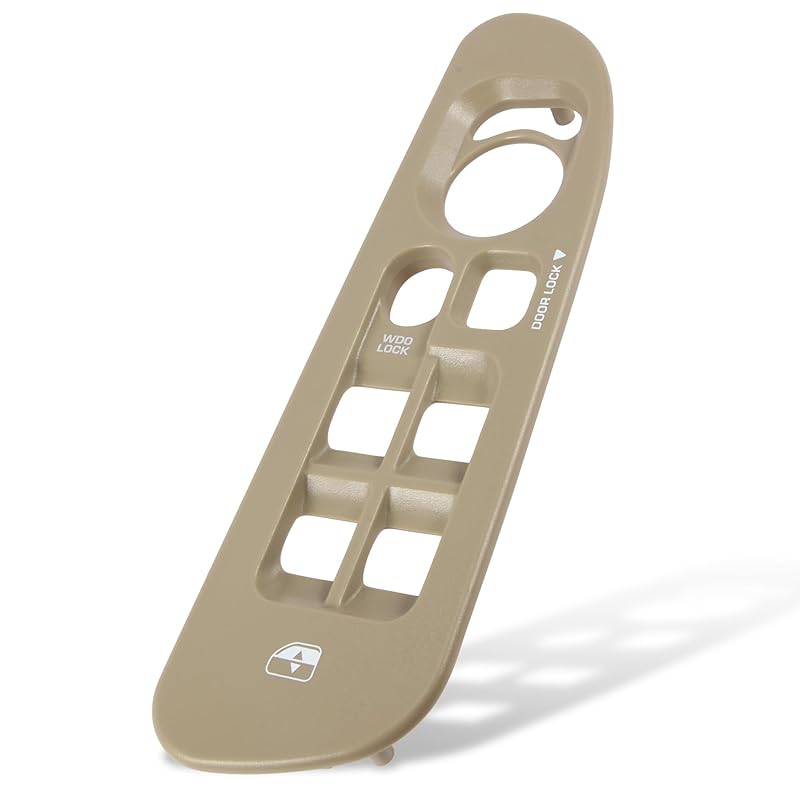 BASIKER Driver And Passenger Black Door Window Switch Panel Bezel For 2002 To 2010 Dodge Ram 1500 2500 3500 Front Right And Left Window Button Border