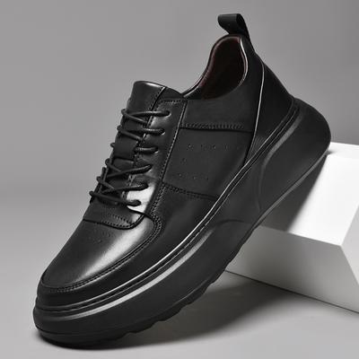 Chaussures de luxe en cuir véritable pour hommes, baskets confortables et décontractées, nouveau design, chaussures habillées et formelles à semelle épaisse