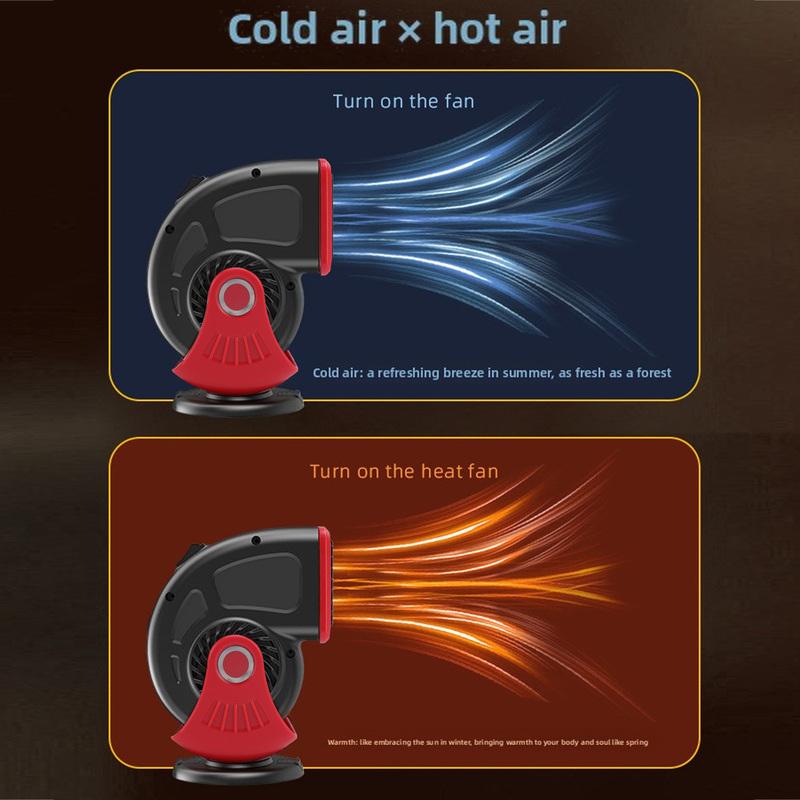 12V Car Heater Fast Heating 2 in 1 Cool Warm Modes Plugs Into Lighter Windshield Defroster Plugs Into Lighter for SUV Taxi