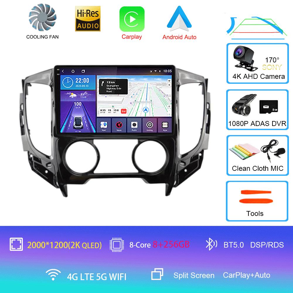 Android 14 Car Radio For Mitsubishi Pajero Sport 3 L200 2015 - 2019 Multimedia Video Player Navigation GPS Carplay Android Auto