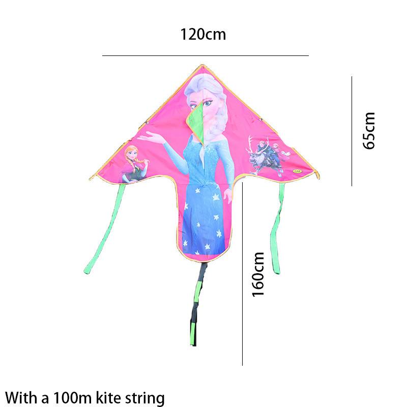 1.2 Meter Children's Curved Edge Kite With High Definition Printing Triangular Kite For Ground Stall And Park