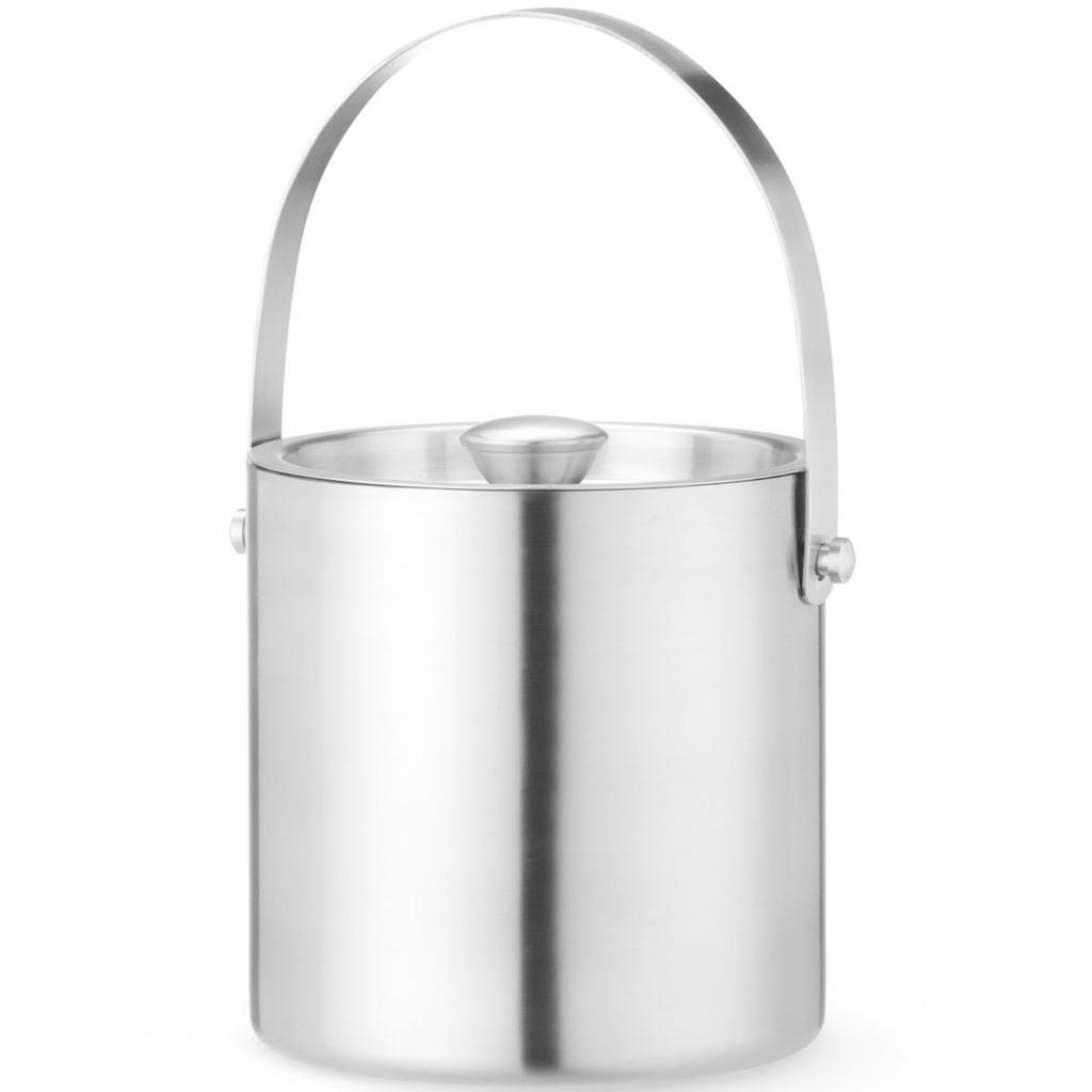 Ice Cube Container with Lid and Tongs Bartender Thermos Steel 2L