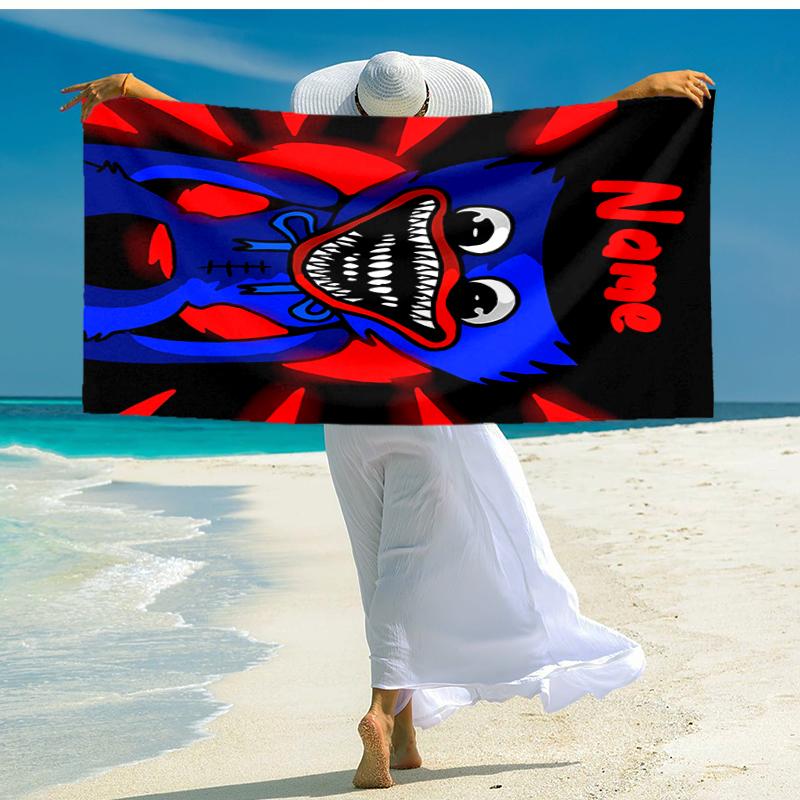 Personalized Customized Proof Beach Towel with Poppy Playtime Pattern - Soft, Absorbent,quick-drying,perfect Swimming,camping&bathing