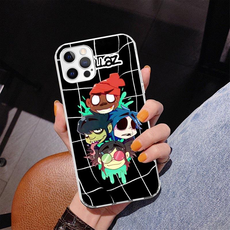 Gorillaz Anime Phone Case For iPhone 17 Air 16 Pro Max 16E 15 + 14 Plus 11 12 13 Mini 7 8 SE Gift Print Cover Fundas 17 Air 16 P