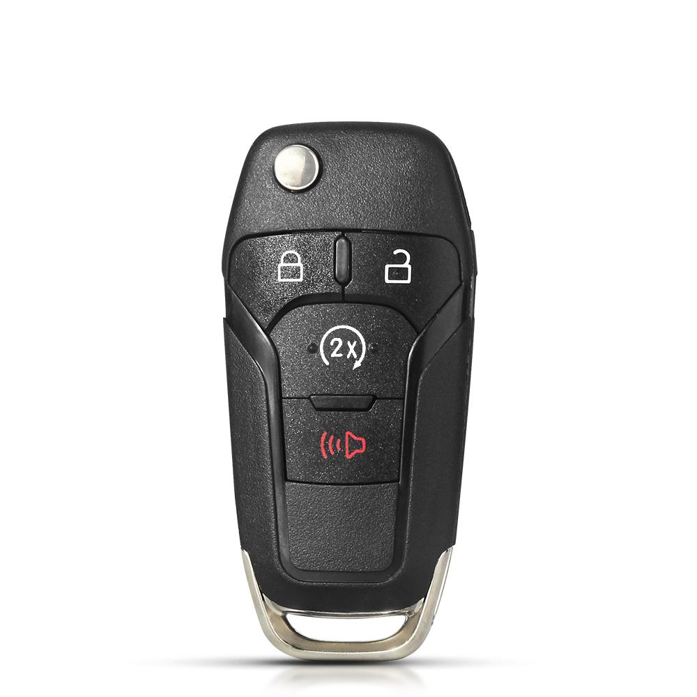 Flip Remote Car Key Case For Ford Focus Fusion Edge Explorer Mk2 Mk7 Ranger Hu101 2/3/4 Buttons
