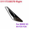 Vorderer linker und rechter Kotflügel Chromleiste Zierleiste für BMW X3 X4 F25 F26 OEM:51117338569 51117338570 Autozubehör
