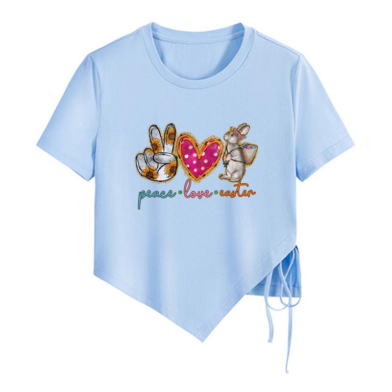 Patches For Clothes Peace Love Easter Patch Washable Patches Stickers Heat Transfer New Clothing Patches Over Powder