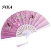 Folding Fan Glossy Texture Beautiful Various Styles Smooth Surface Fine Fans Workmanship Decoration Oxford Cloth Chinese Style Handheld Home