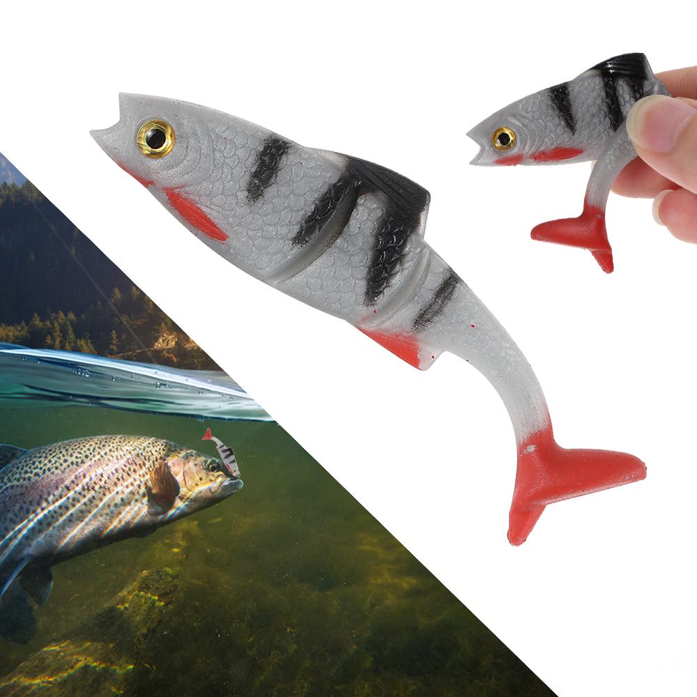 T Tail Artificial Swimbait 3D Eyes Simulated Fake Bait Colorful Artificial Bait  Out Fishing