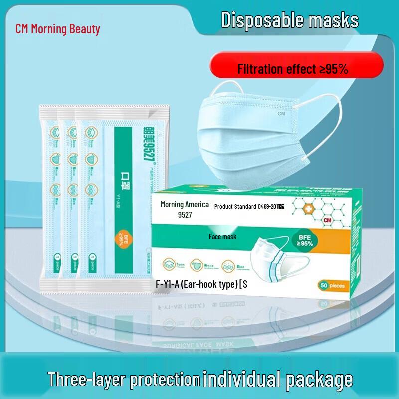 Chao Mei Individually Wrapped 3-Ply Disposable Face Masks