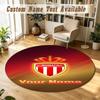 Round Rug Custom NameMonaco FC Pattern Non Slip Carpet Home Floor Decor
