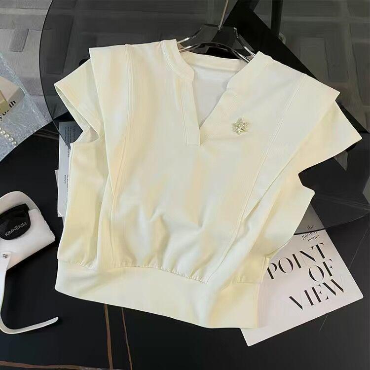 Chic Age-Defying Petite Street-Style Casual Summer Shorts Two-Piece Set for Women S 40-47 kg