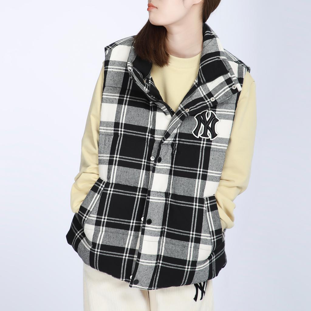 New MLB Down Vest Unisex Plaid 3ADVP0116-50CRS