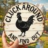 Vintage Rooster Metal Sign Rustic Farmhouse Wall Decor Retro Country Garden Plaque Indoor Outdoor Home Art