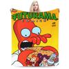 Futuramas Cartoon Comic Flannel Blanket Autumn Warm Throw Blanket for Students Couch Chair Street Trend Bedspread Sofa Bed Cover