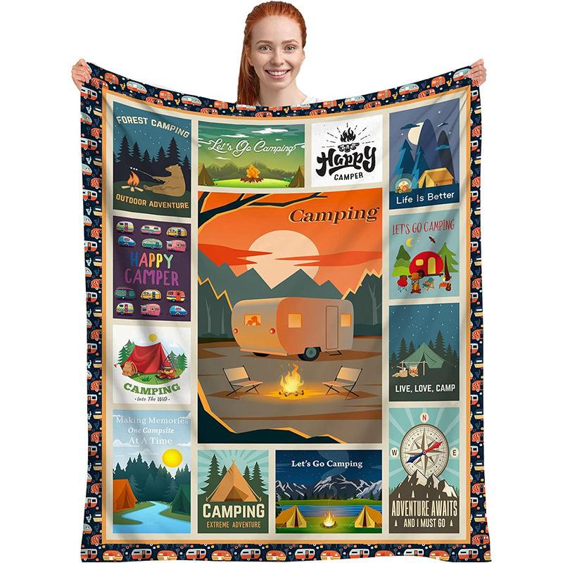 Programmer Graduation Season digitalprinted polyester Bedroom velvet flannel soft sofa cover blanket Fleece soft sofa cover