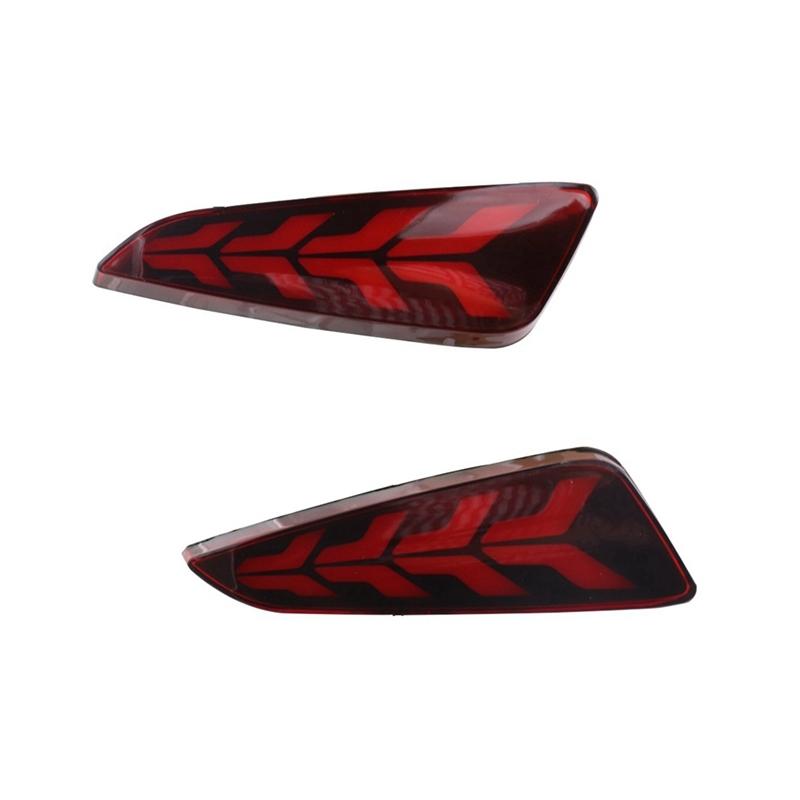 A58X-LED Rear Bumper Reflectors Fog Light Brake Tail Light Lamps For Toyota CHR CH-R 2017- Accessories