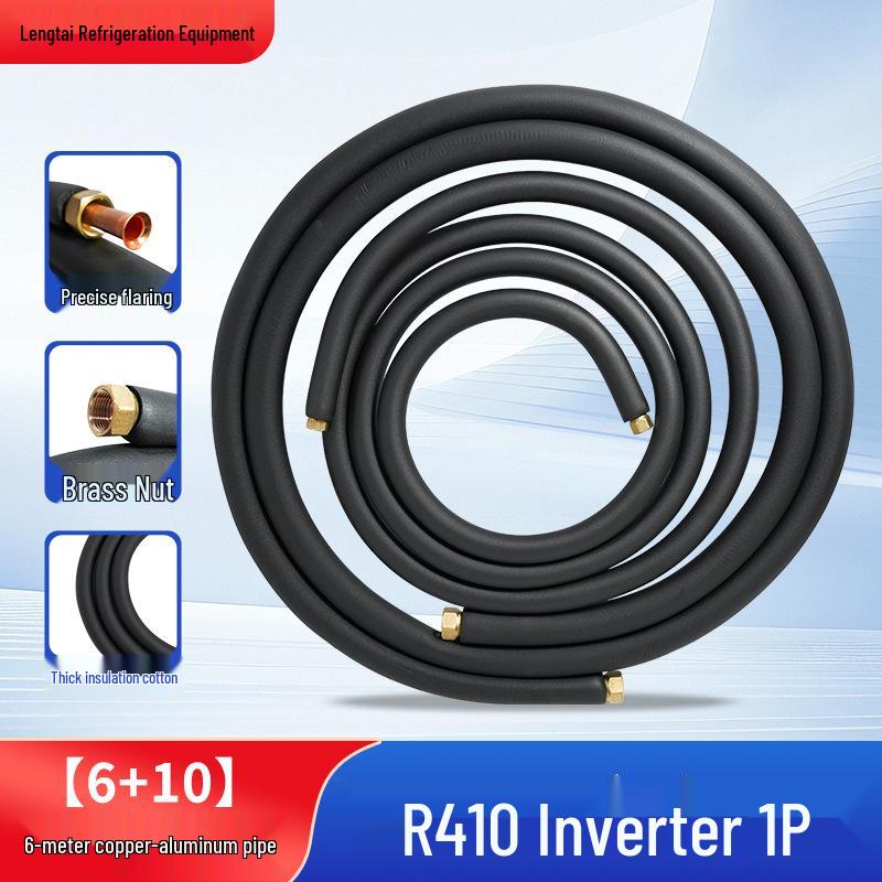 Thickened Air Conditioner Connection Pipe - Insulated Weld-Free Copper Aluminum Pipe for R410/R320 Air Conditioner Outdoor Unit (1p/2p)
