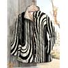 Women's Tropical Leaf Print Quilted Jacket Stand Collar Button Down Contrast Trim Casual Coat