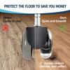 Office Chair Caster Wheel Strong Load-bearing Smooth Quiet Hassle-Free Rolling Universal Fit Heavy-Duty Chair Caster