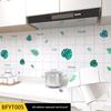 Eco-Friendly Kitchen Anti-Oil Stickers: Self-Adhesive, Waterproof, Heat-Resistant Tile and Stove Top Renovation Wallpaper.