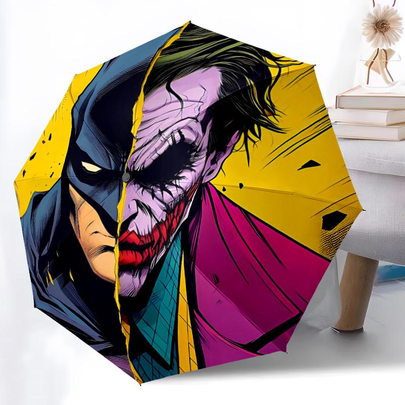 

1pc Batman, Joker Automatic Opening/Closing Folding Umbrella with 8 Ribs, Portable Sunshade Umbrella Birthday and Holidays gifts yy250105091
