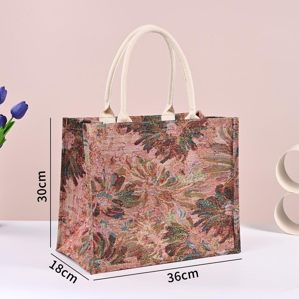 

Vintage Linen Shopping Bag Customizable Embroidered Jute Tote Bag Reusable Shopping Bag Embroidered Customizable Logo Tote