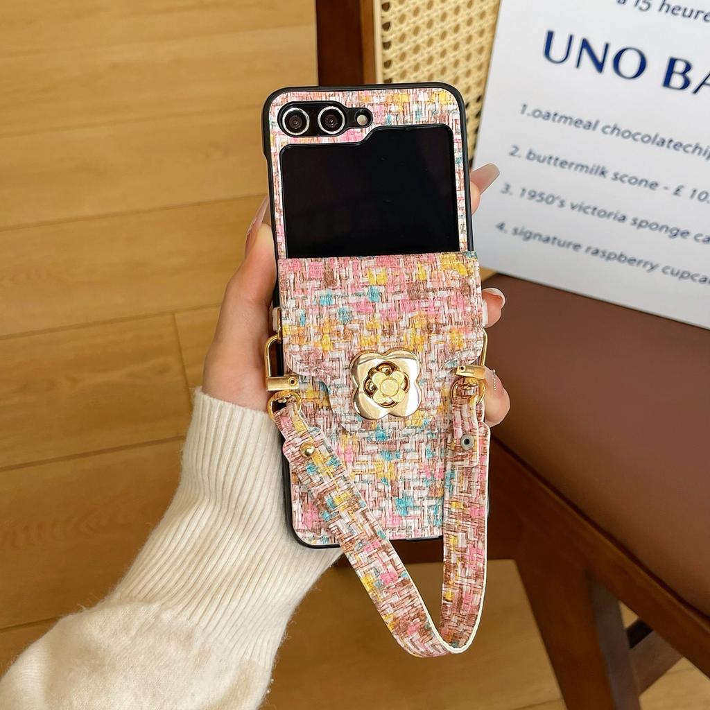 Handbag Phone Case for Samsung Galaxy Z Flip 6 5 4 3 Flip6 Flip5 Flip4 Flip3 5G Wallet with Card Holder Cover