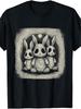 Creepy Bunny Rabbits Gothic T-Shirt Retro Horror Bunny Graphic Tee Suitable for Goth Grunge Alt Aest