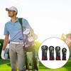 4Pcs PU Leather Golfs Club Head Cover Golfs Driver Headcover Skull Pattern Fairway Wood Headcover Hybrid Head Cover