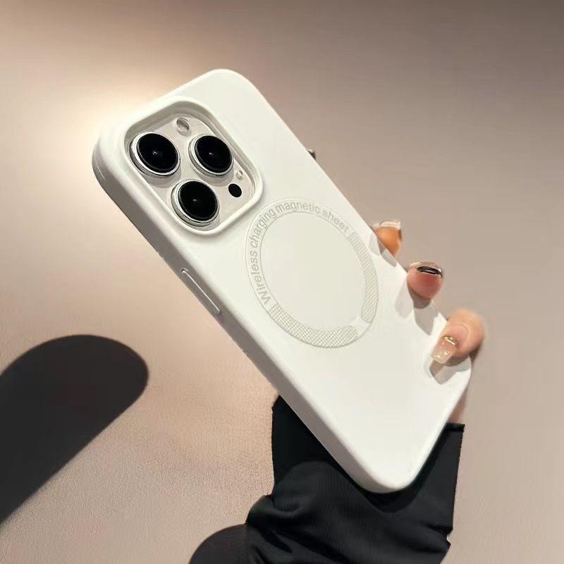 

Чехол MagSafe Liquid Silicone для телефона Apple iPhone 16Promax — мягкий силиконовый чехол, устойчивый к падениям, для Apple iPhone 16/15/14/13/12/Pro/Promax Apple 13pro белый