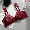 Women’s Ultrathin Lace Bras Breathable Push Up Brassiere Sexy French Romantic Beautiful Underwear Sweet Bow Trim Female Bras