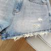 Women's High Waist Distressed Denim Shorts